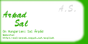 arpad sal business card